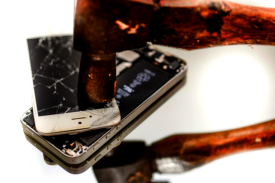 smashed phone